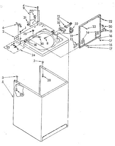 Top and cabinet