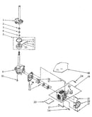 Brake, clutch, gearcase, motor and pump