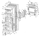 Kenmore 3639504814 fresh food door diagram