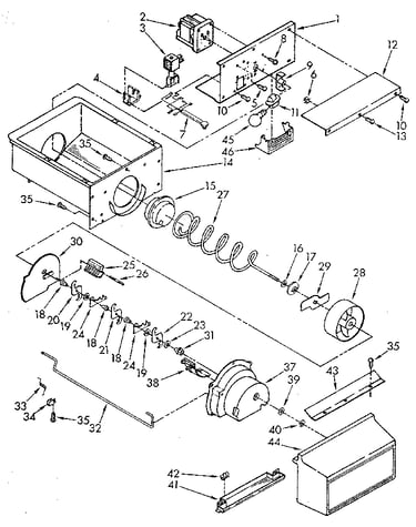 Motor and ice container
