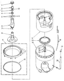 Agitator, basket and tub
