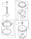 Agitator, basket and tub