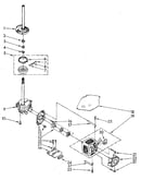 Brake, clutch, gearcase, motor and pump