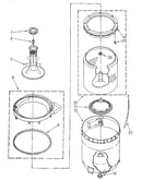 Agitator, basket and tub