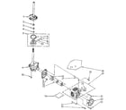 Kenmore 11081863720 brake, clutch, gearcase, motor and pump diagram