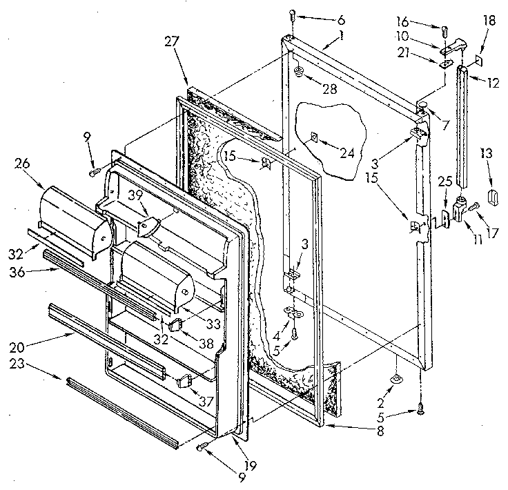 Refrigerator door