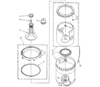 Kenmore 11081864820 agitator, basket and tub diagram