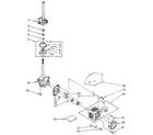Kenmore 11081864620 brake, clutch, gearcase, motor and pump diagram