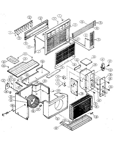 Front frame and evaporator parts