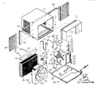 Goldstar GA-1210DC cabinet and compressor parts diagram