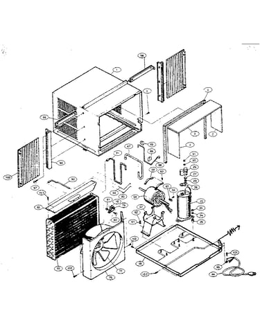 Cabinet and compressor parts