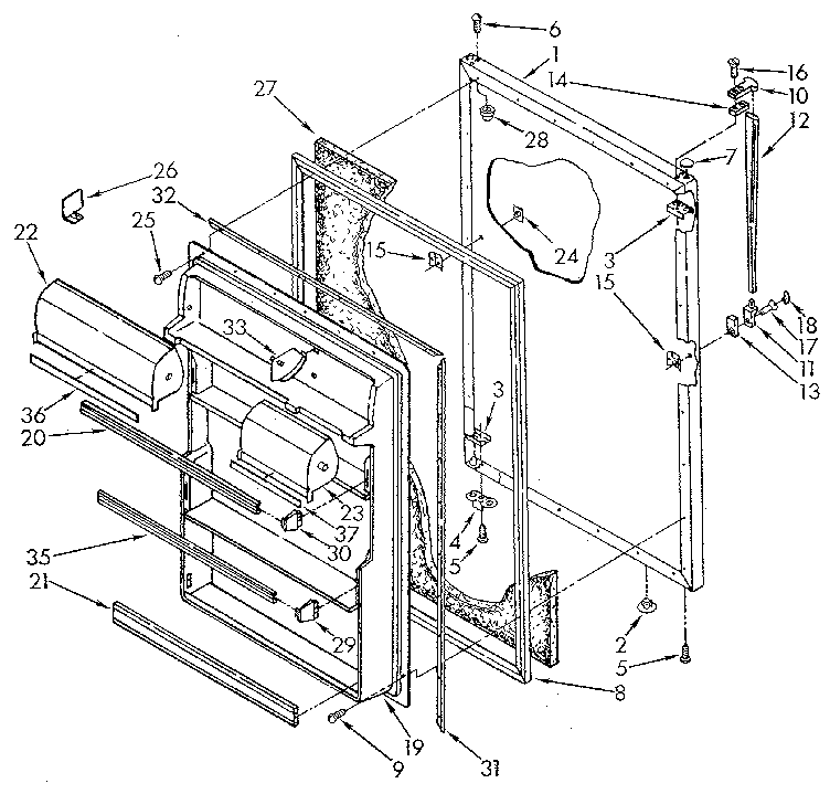 Refrigerator door