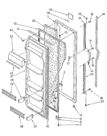 Refrigerator door