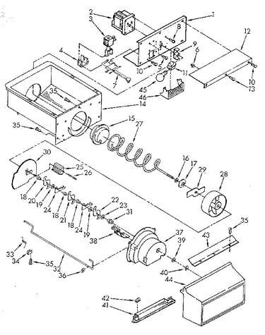 Motor and ice container