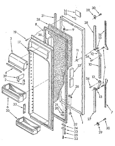 Refrigerator door