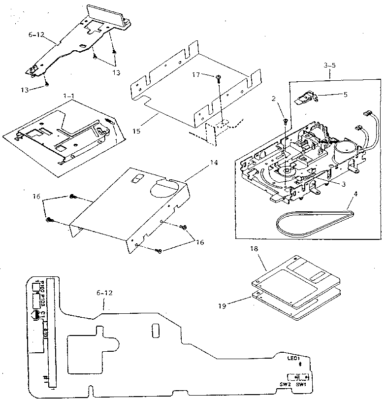 Floppy disk drive assembly