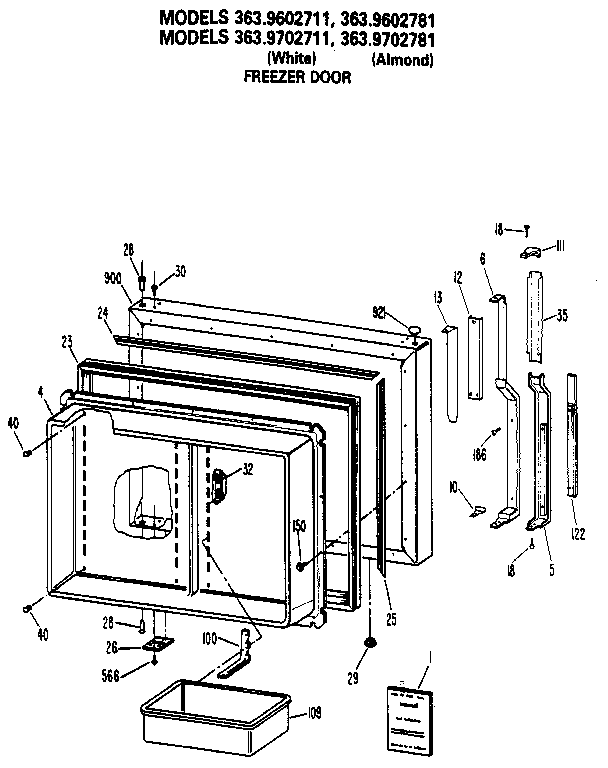 FREEZER DOOR