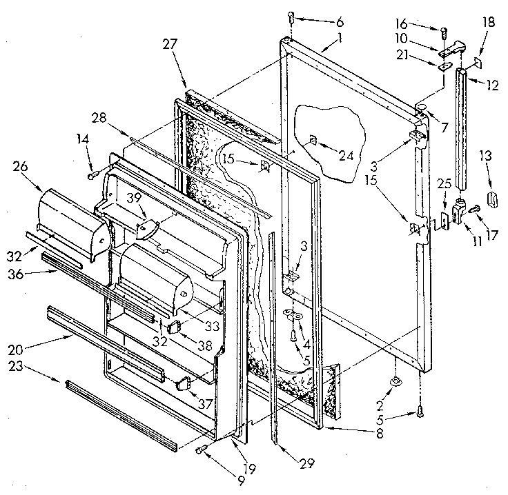 Refrigerator door