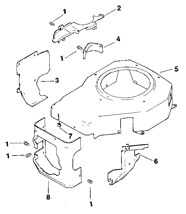 Blower housing & baffles - group 6