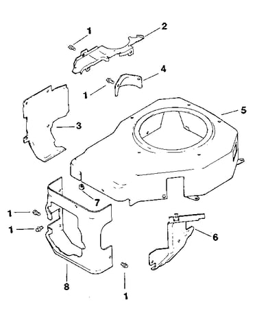 Blower housing & baffles - group 6