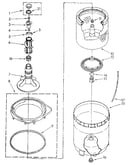 Agitator, basket and tub