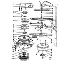 Kenmore 5871650590 motor, heater, & spray arm details diagram