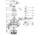 Kenmore 5871400190 motor, heater, & spray arm details diagram
