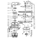 Kenmore 5871540590 motor, heater, & spray arm details diagram
