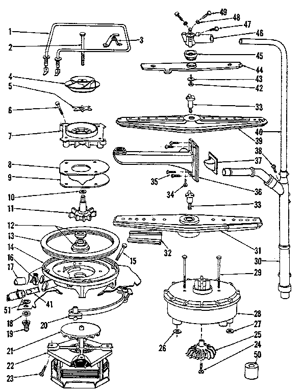 Motor, heater, & spray arm details