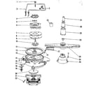 Kenmore 5871510090 motor, heater, & spray arm details diagram