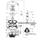 Kenmore 5871710590 motor, heater, & spray arm details diagram