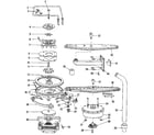 Kenmore 5871530590 motor, heater, & spray arm details diagram
