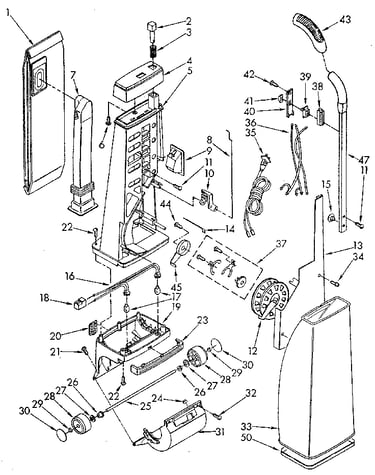 Handle and bag housing