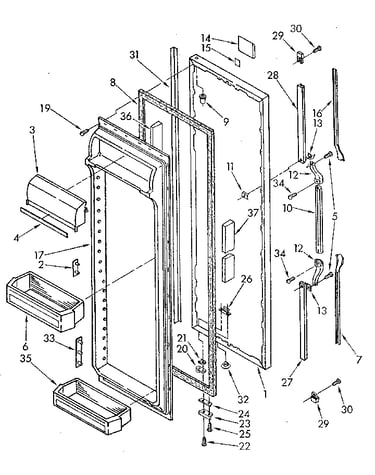 Refrigerator door