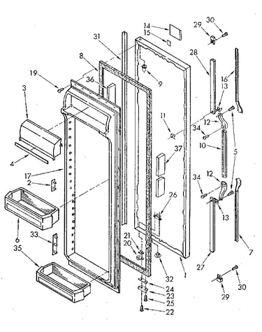 Refrigerator door