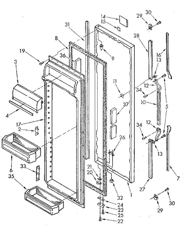 Refrigerator door