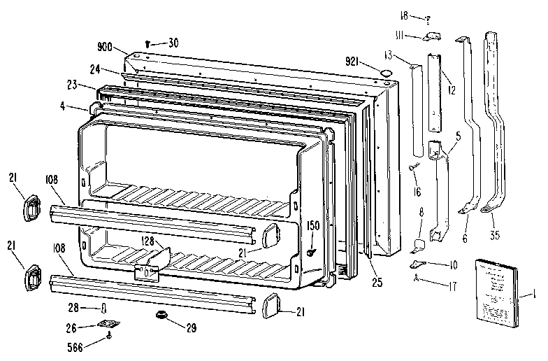 Freezer door