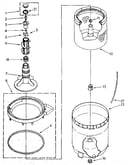 Agitator, basket and tub