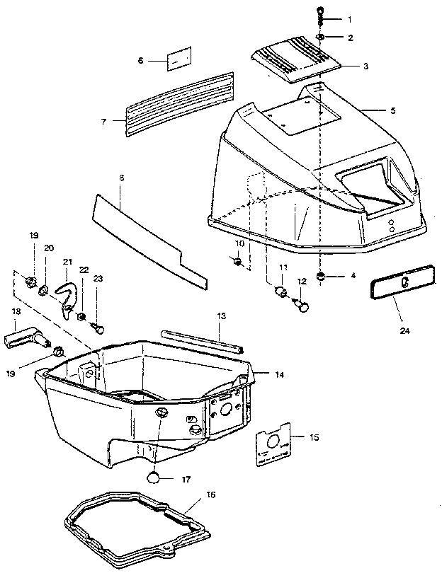 Engine cover and support plate