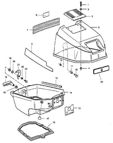 Engine cover and support plate
