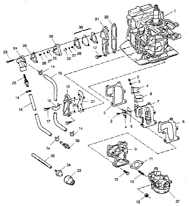 Fuel intake and recirculation system
