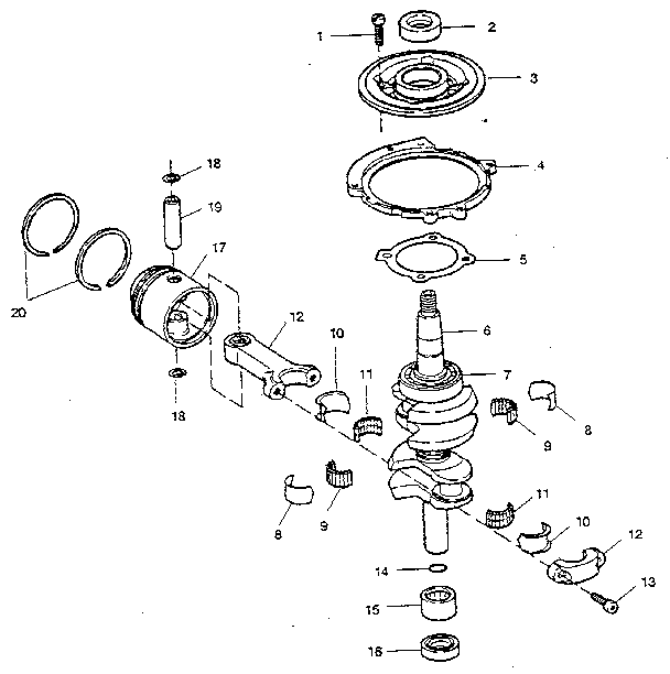 Crankshaft and piston