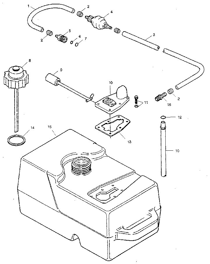 Fuel tank and line
