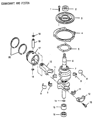 Crankshaft and piston