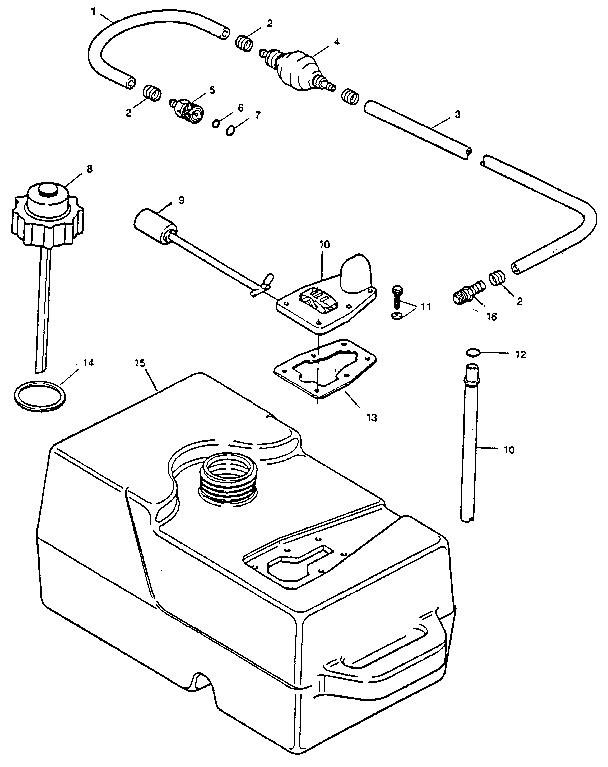 Fuel tank and line