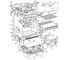 GE TBX21TLJ refrigerator cabinet parts diagram