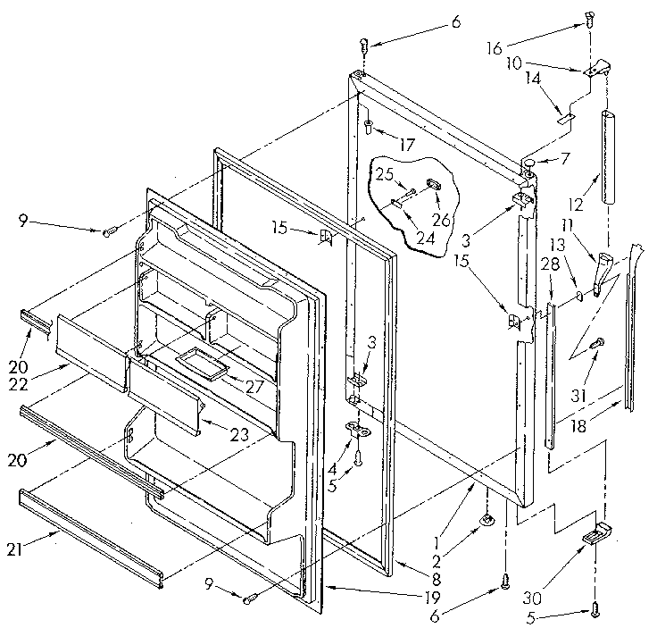 Refrigerator door
