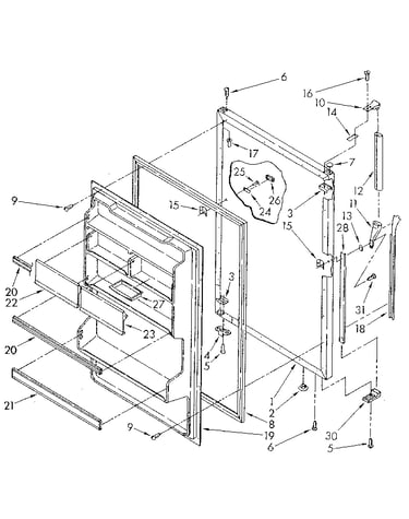 Refrigerator door