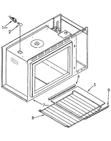 Microwave cabinet and shelf