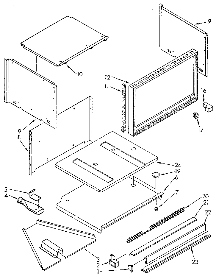 Microwave cabinet and air flow